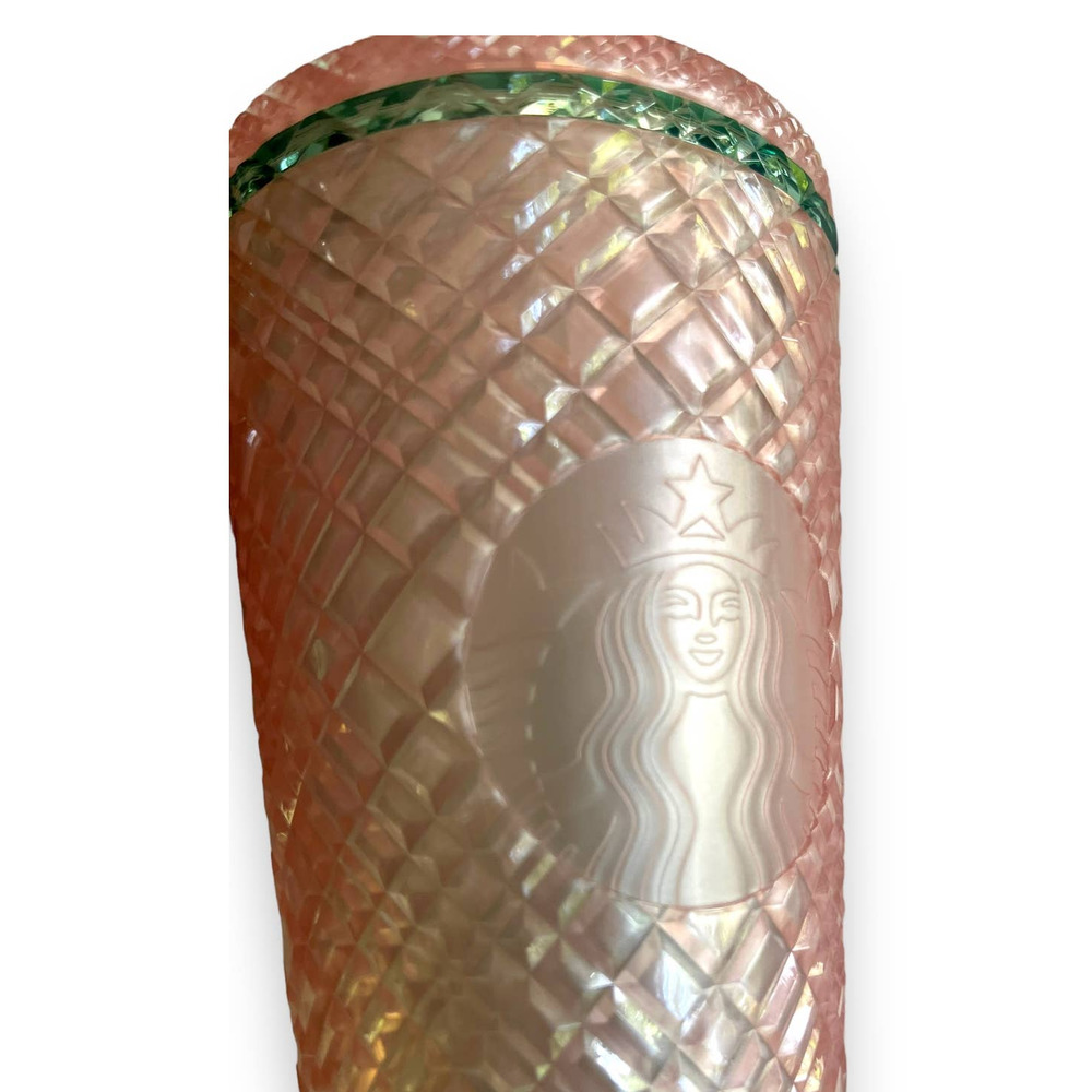 Starbucks 2023 Pink Jeweled Pearl 16 oz Grande Cold Cup Tumbler NEW - Picture 5 of 11